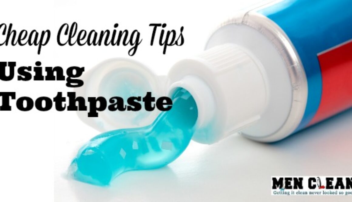 cleaning with toothpaste